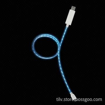 Wholesale LED Light Micro USB Cable for Samsung Galaxy 4/S3/HTC Phones